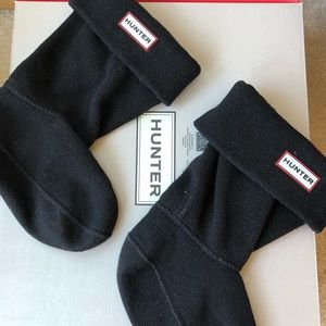 Hunter Black Short Fleece Welly Boot Socks
